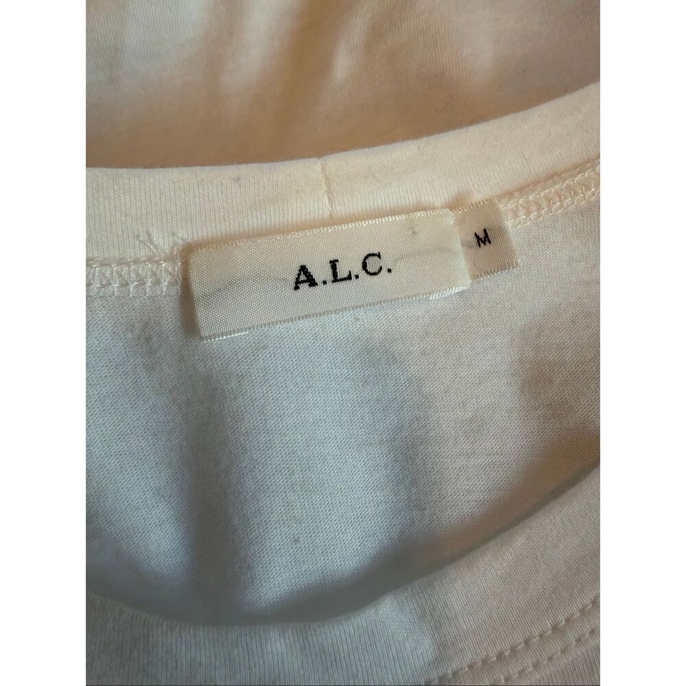 A.L.C. Karlie Tee Long Puff Sleeve Top White Size M - Picture 9 of 12